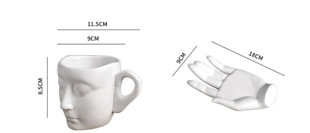 High Temperature Ceramic Creative Abstract Art Hand Fragrance Coffee Cup