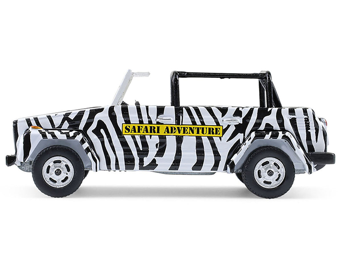 1974 Volkswagen Thing (Type 181) "Safari Adventure" Black and White Zebra Stripes "Club Vee-Dub" Series 21 1/64 Diecast Model Car by Greenlight LuxuryLifeWay Online Store