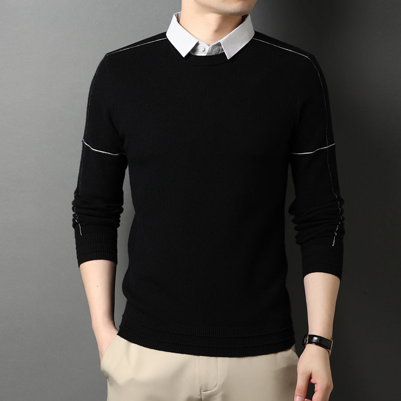 Autumn Two-Piece Business Casual T-Shirt Sweater Pi-Mart