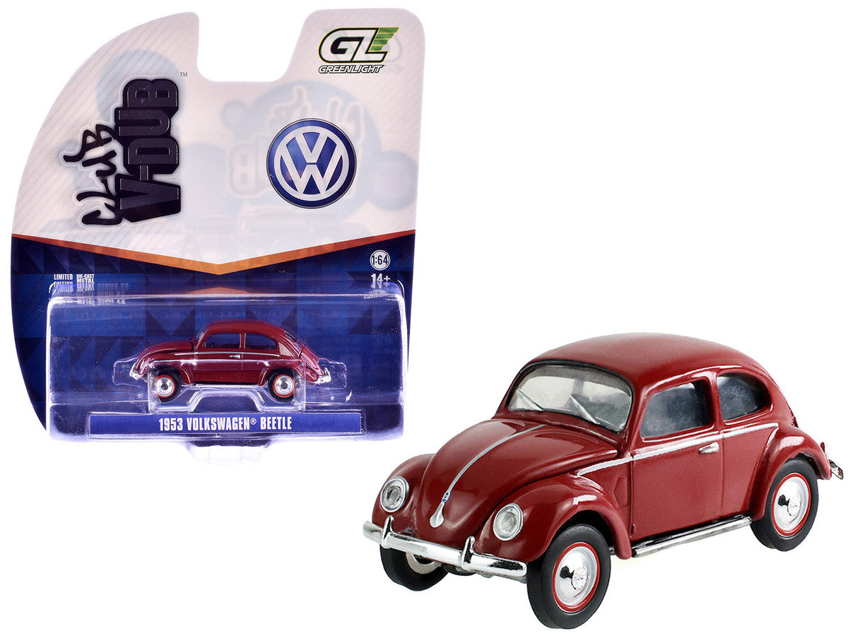 1953 Volkswagen Beetle Split Rear Window Dark Red "Club Vee-Dub" Series 22 1/64 Diecast Model Car by Greenlight LuxuryLifeWay Online Store