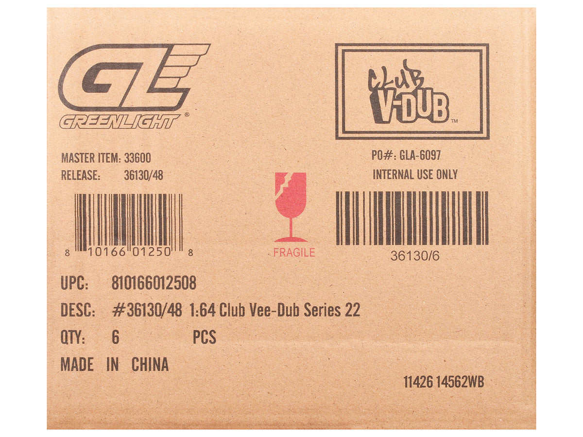 "Club Vee-Dub" Series 22 Set of 6 pieces 1/64 Diecast Model Cars by Greenlight LuxuryLifeWay Online Store