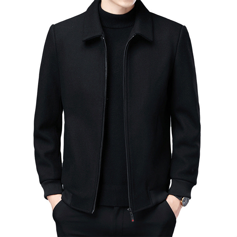 Men's Wool Lapel Cardigan Jacket for Autumn/Winter Pi-Mart