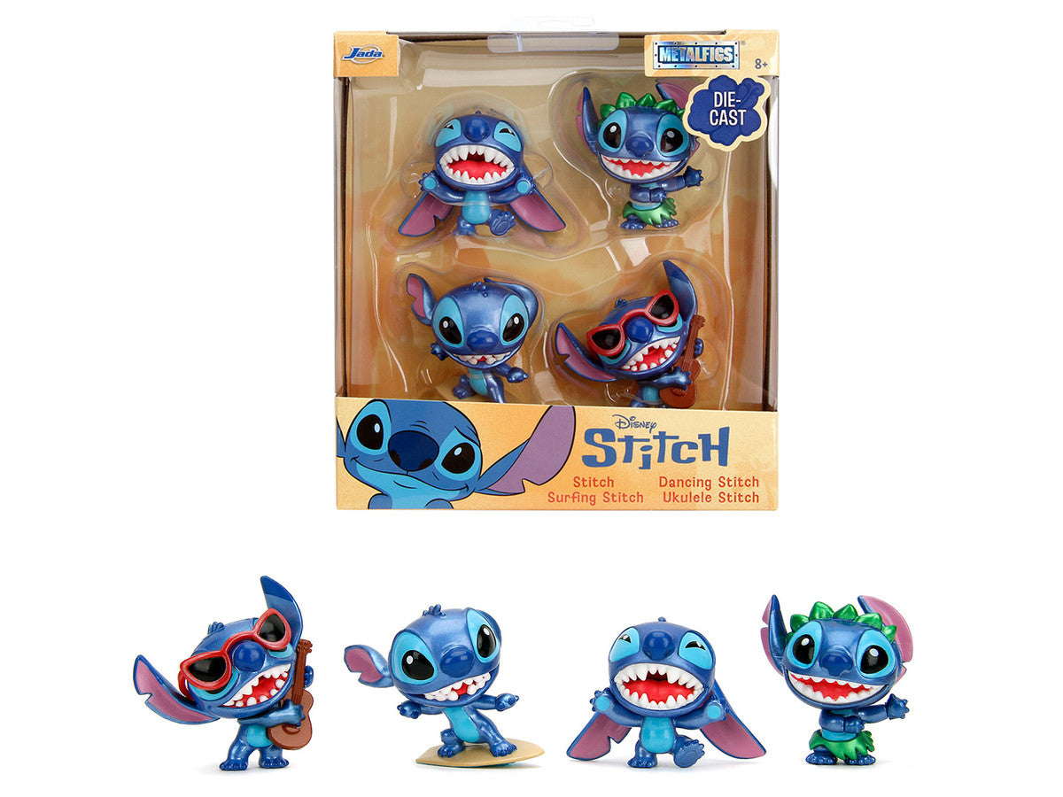 Set of 4 Diecast Figures "Disney's Stitch" "Metalfigs" Series Diecast Models by Jada LuxuryLifeWay Online Store