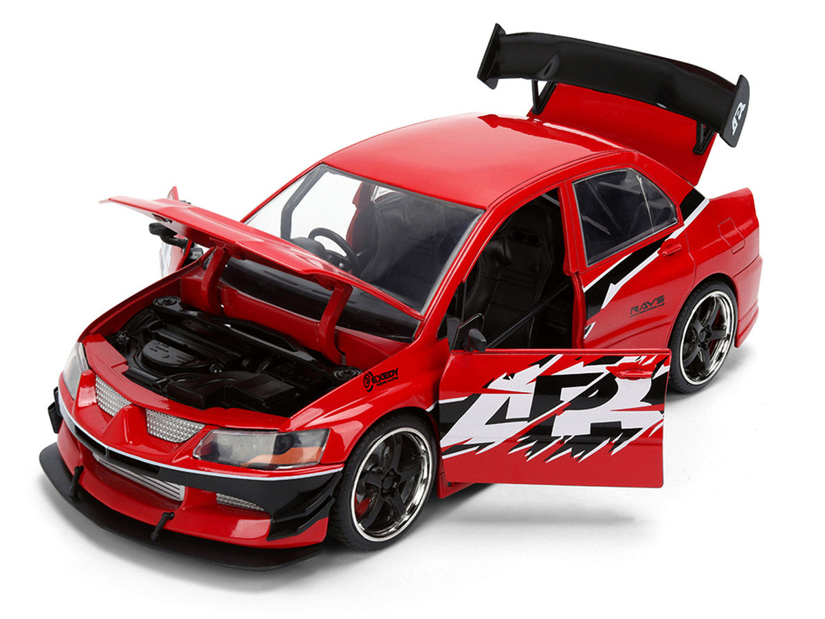 Sean's Mitsubishi Lancer Evolution IX RHD (Right Hand Drive) Red with Graphics "The Fast and the Furious: Tokyo Drift" (2006) Movie "Fast & Furious 25 Years" Series 1/24 Diecast Model Car by Jada LuxuryLifeWay Online Store
