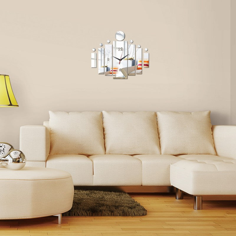DIY Creative Acrylic Mirror Wall Sticker Decoration Wall Clock PearlNestDecor.com