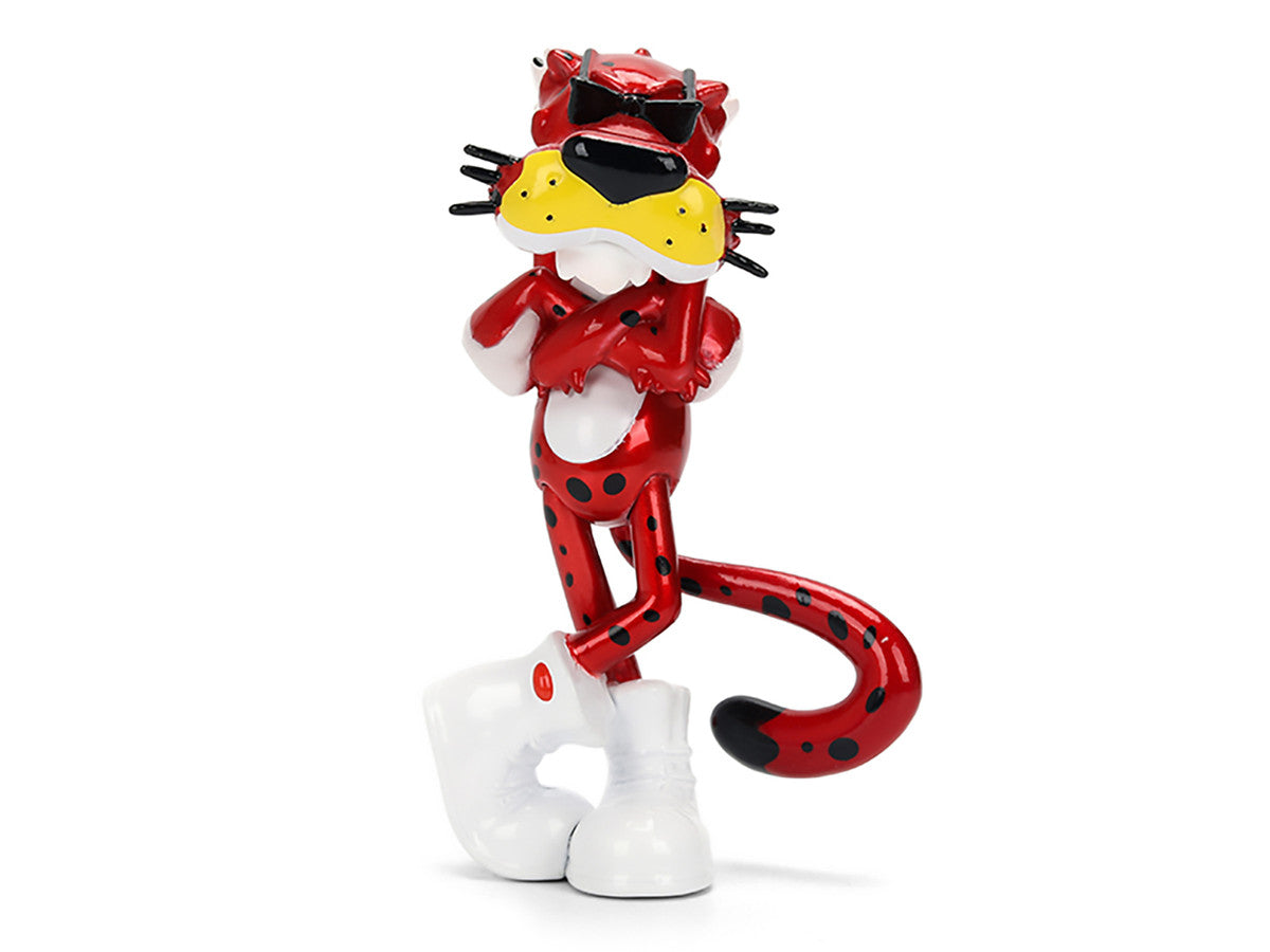 1989 Ford Mustang GT Black with Red Flame Graphics and Chester Cheetah Diecast Figure "Cheetos Flamin' Hot" "Hollywood Rides" Series 1/24 Diecast Model Car by Jada LuxuryLifeWay Online Store