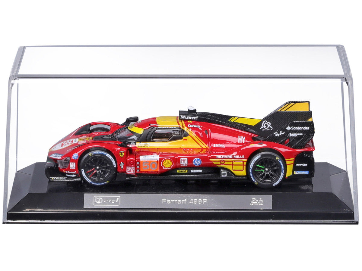 Ferrari 499P #50 Antonio Fuoco - Miguel Molina - Nicklas Nielsen "Ferrari AF Corse" Winner "24 Hours of Le Mans" (2024) "Racing" Series 1/43 Diecast Model Car by Bburago LuxuryLifeWay Online Store