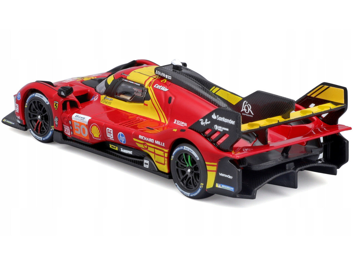 Ferrari 499P #50 Antonio Fuoco - Miguel Molina - Nicklas Nielsen "Ferrari AF Corse" Winner "24 Hours of Le Mans" (2024) "Racing" Series 1/43 Diecast Model Car by Bburago LuxuryLifeWay Online Store
