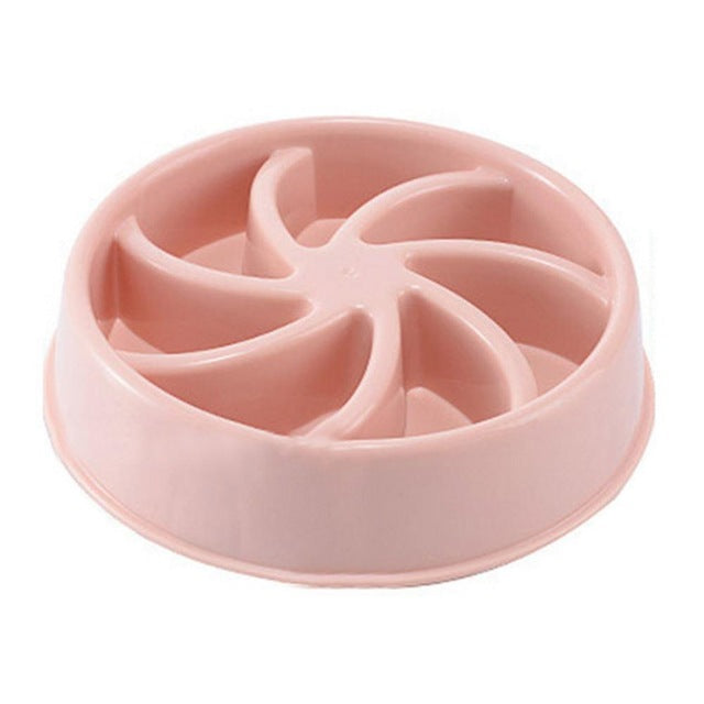 Plastic Pet Dogs And Cats Choke Prevention Slow Food Bowl Pets Fashion