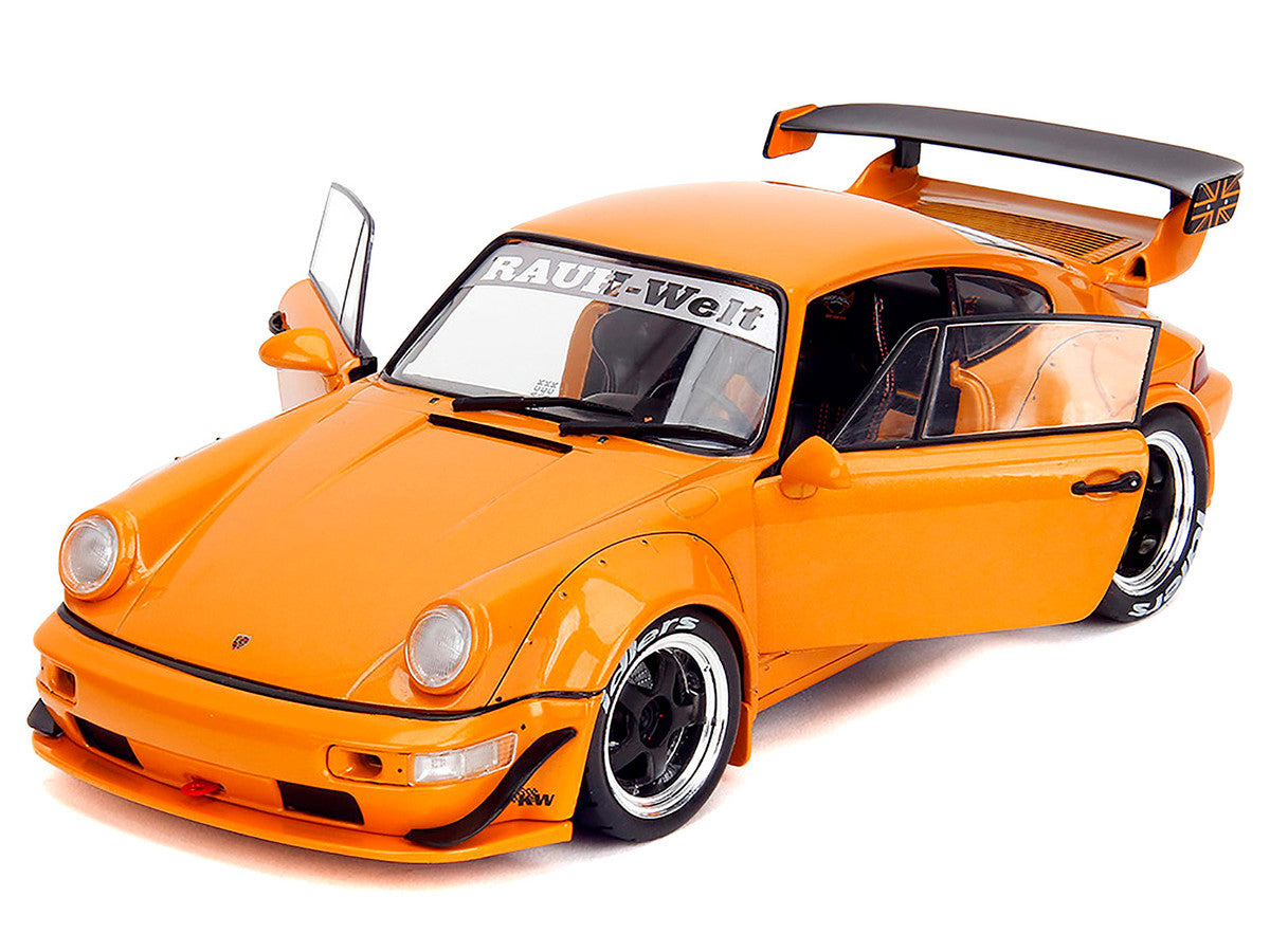 RWB Bodykit "Hibiki" Orange Metallic "Pink Slips" Series 1/18 Diecast Model Car by Jada LuxuryLifeWay Online Store