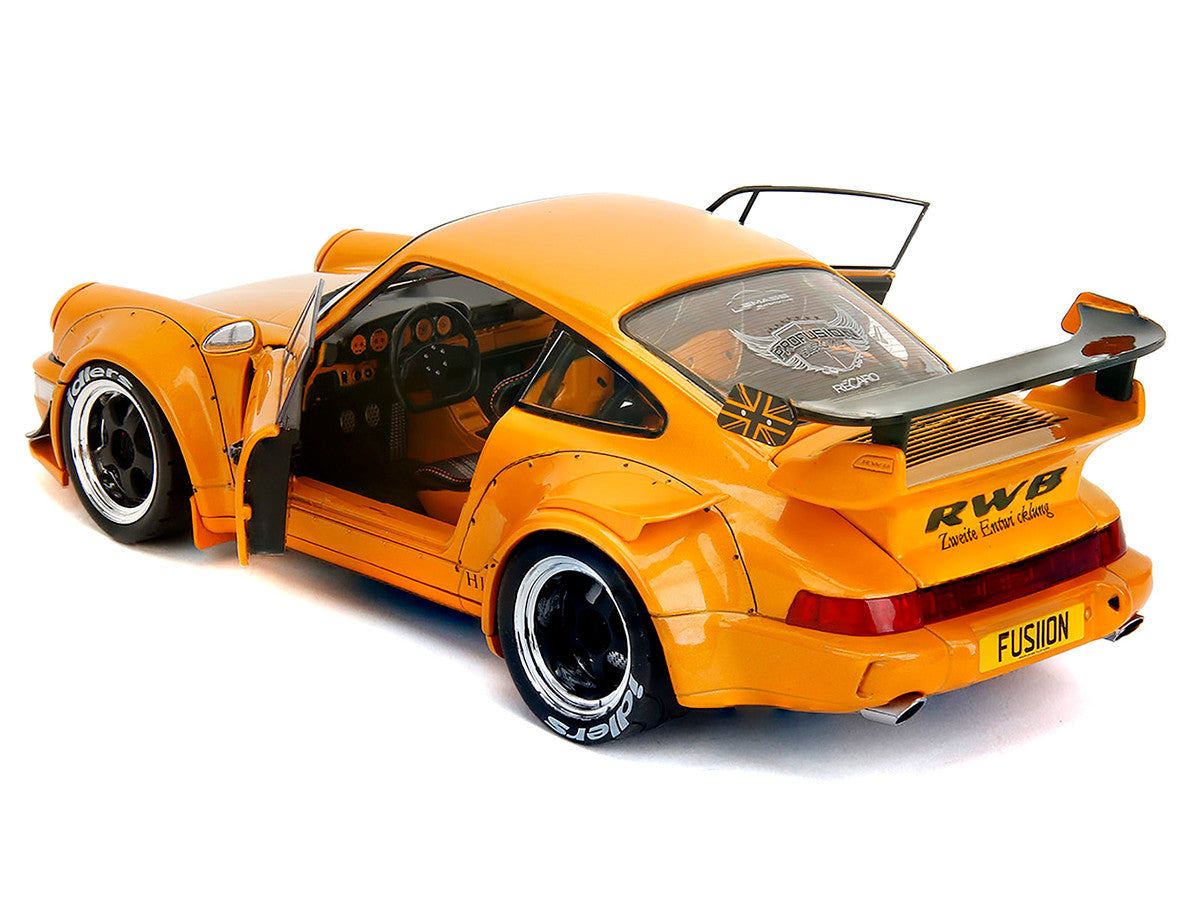 RWB Bodykit "Hibiki" Orange Metallic "Pink Slips" Series 1/18 Diecast Model Car by Jada LuxuryLifeWay Online Store