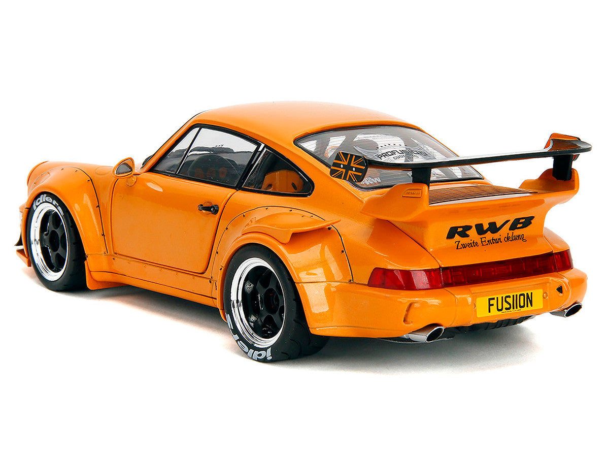 RWB Bodykit "Hibiki" Orange Metallic "Pink Slips" Series 1/18 Diecast Model Car by Jada LuxuryLifeWay Online Store
