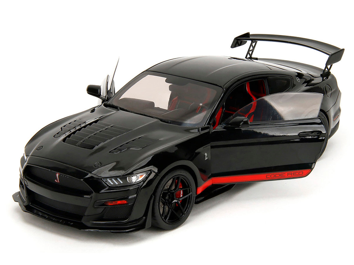 Shelby GT500 "Code Red" Black with Red Stripes "Pink Slips" Series 1/18 Diecast Model Car by Jada LuxuryLifeWay Online Store