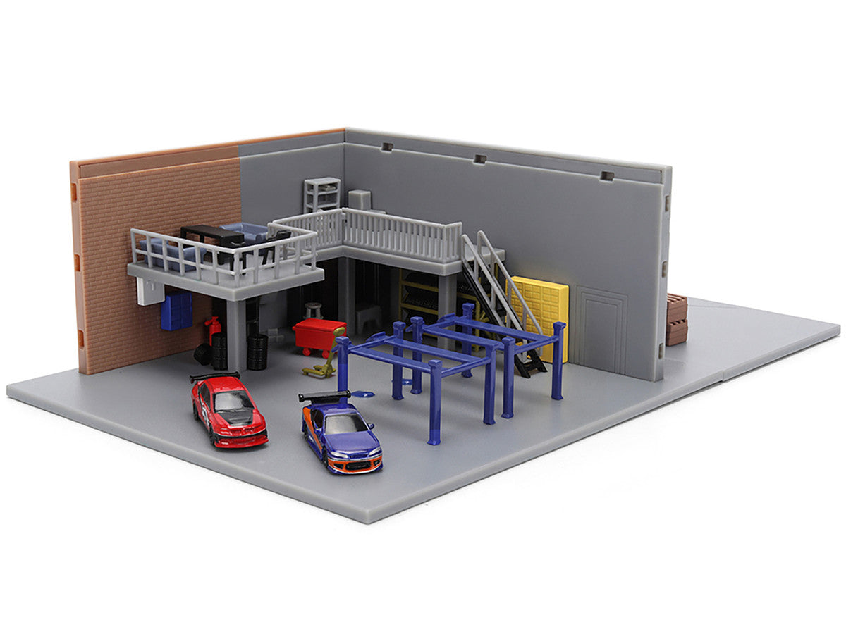 "Fast & Furious" Han's Garage Diorama with 2 Cars and Accessories "Nano Scene" Series 1/32 Model by Jada LuxuryLifeWay Online Store