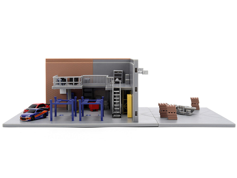 "Fast & Furious" Han's Garage Diorama with 2 Cars and Accessories "Nano Scene" Series 1/32 Model by Jada LuxuryLifeWay Online Store