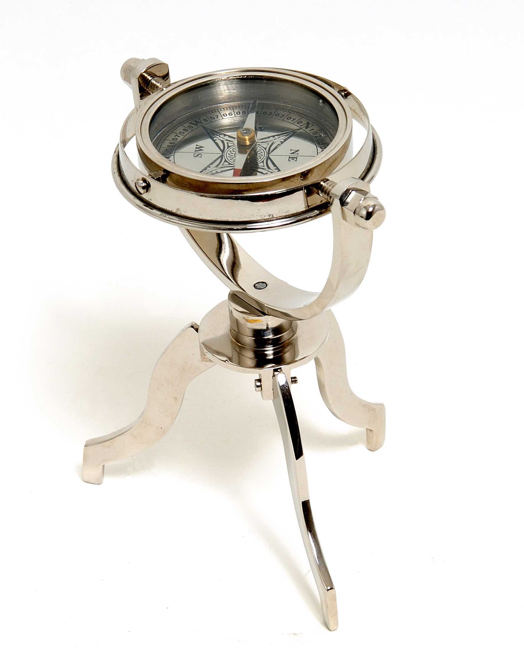 5" X 5" X 8.5" Gimbaled Compass On Tristand LuxuryLifeWay Online Store
