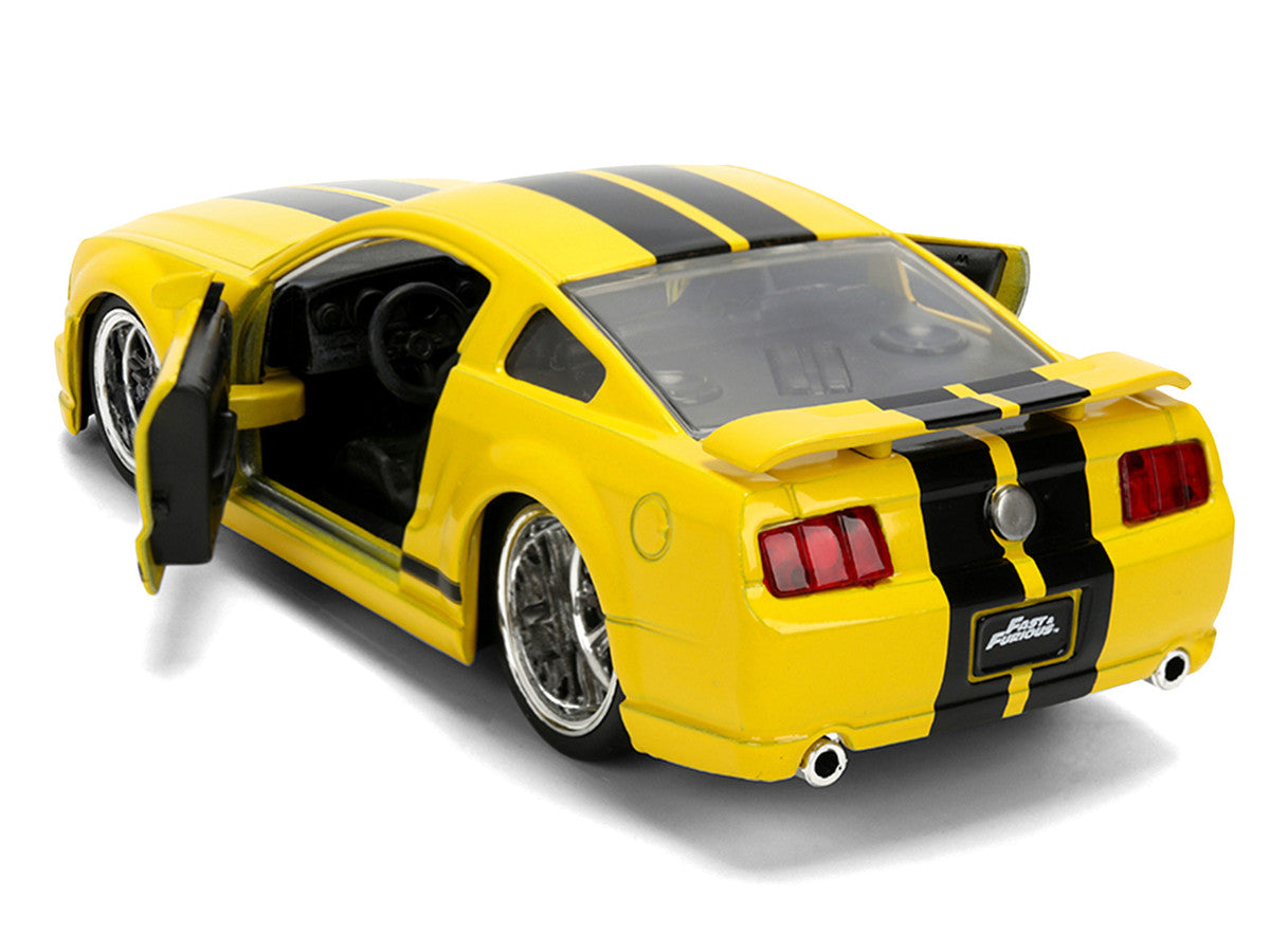2006 Ford Mustang GT Yellow with Black Stripes "Fast & Furious 25 Years" Series 1/32 Diecast Model Car by Jada LuxuryLifeWay Online Store