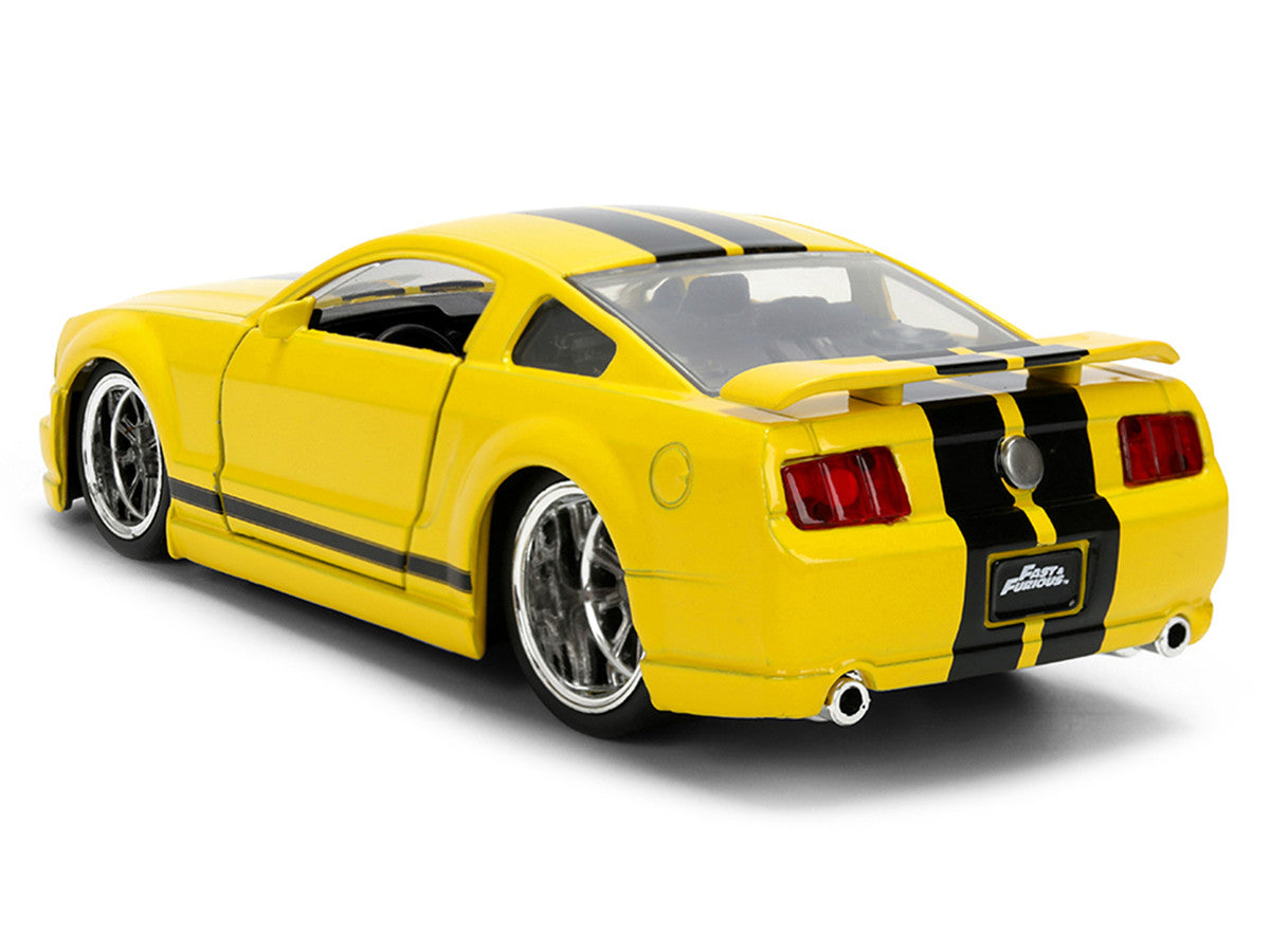 2006 Ford Mustang GT Yellow with Black Stripes "Fast & Furious 25 Years" Series 1/32 Diecast Model Car by Jada LuxuryLifeWay Online Store