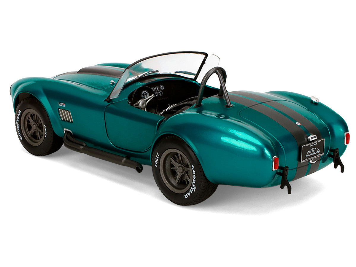 Shelby Cobra 427 MKII Teal Metallic with Gray Stripes "Pink Slips" Series 1/18 Diecast Model Car by Jada LuxuryLifeWay Online Store