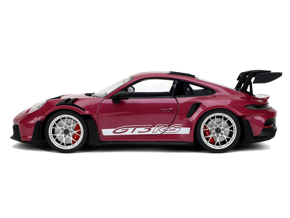 Porsche 911 GT3 RS Red Violet Metallic with White Stripes "Pink Slips" Series 1/18 Diecast Model Car by Jada LuxuryLifeWay Online Store