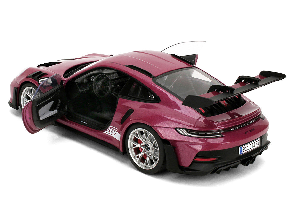 Porsche 911 GT3 RS Red Violet Metallic with White Stripes "Pink Slips" Series 1/18 Diecast Model Car by Jada LuxuryLifeWay Online Store