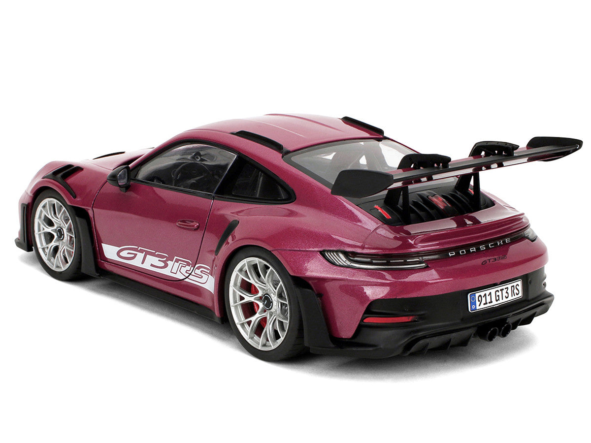 Porsche 911 GT3 RS Red Violet Metallic with White Stripes "Pink Slips" Series 1/18 Diecast Model Car by Jada LuxuryLifeWay Online Store