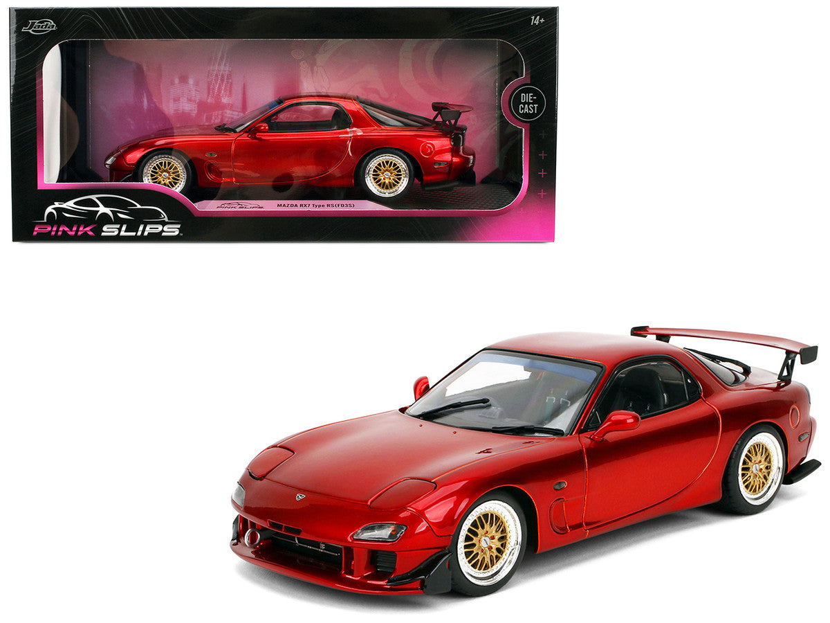 Mazda RX7 Type RS (FD3S) RHD (Right Hand Drive) Orange Metallic "Pink Slips" Series 1/18 Diecast Model Car by Jada LuxuryLifeWay Online Store