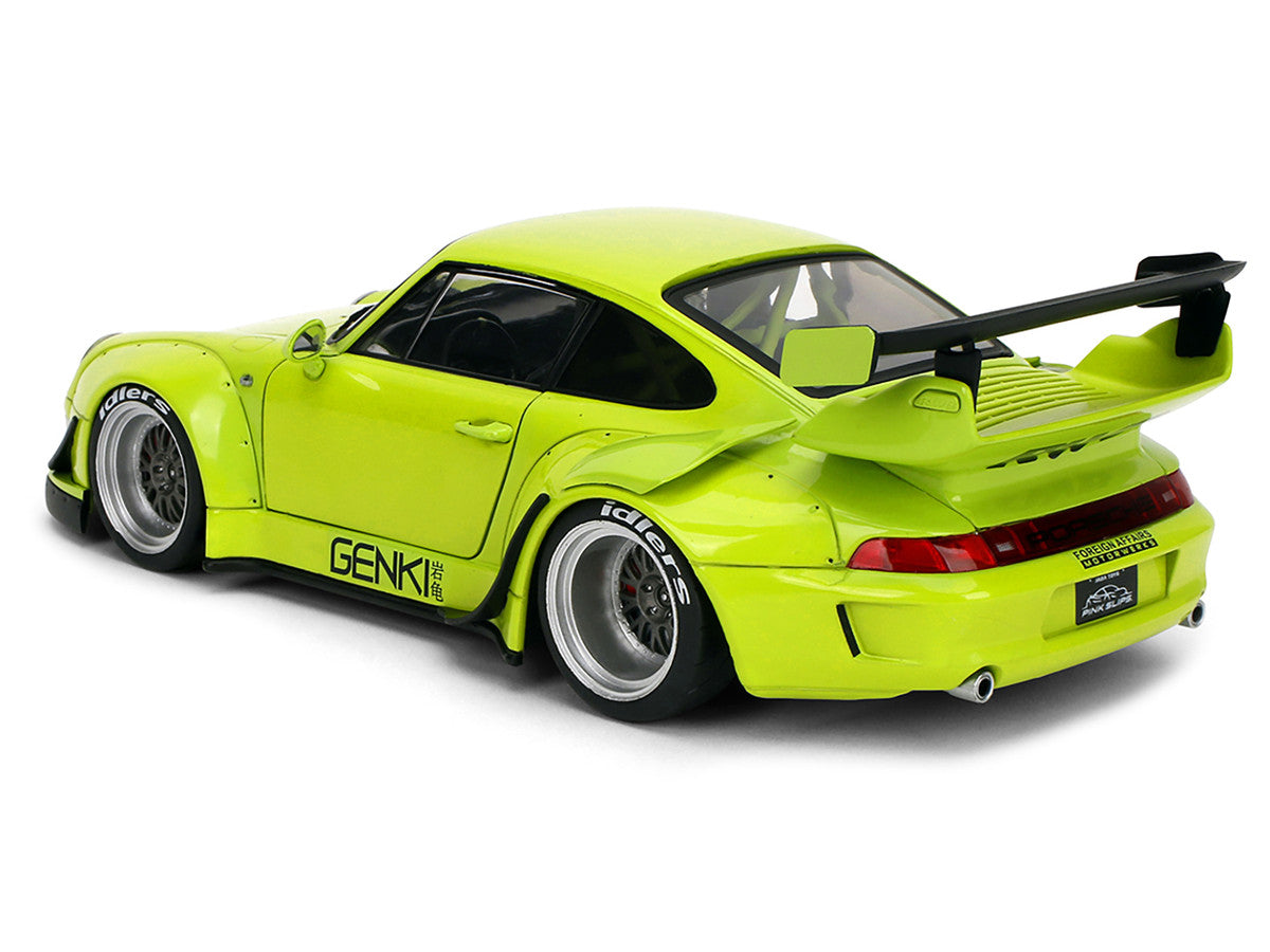 RWB Body Kit "Genki" Lime Green "Pink Slips" Series 1/18 Diecast Model Car by Jada LuxuryLifeWay Online Store