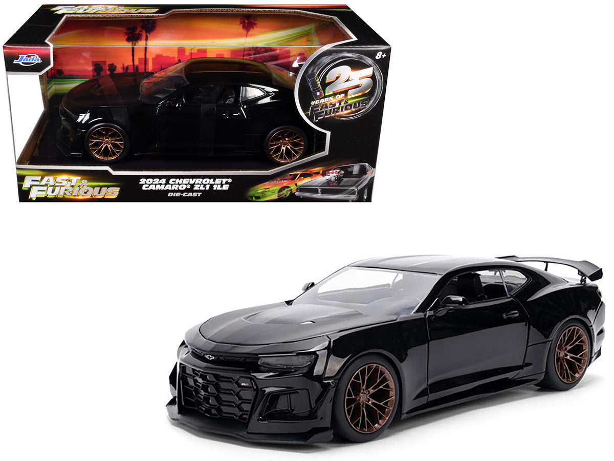 2024 Chevrolet Camaro ZL1 1LE Black "Fast X" (2023) Movie "Fast & Furious 25th Anniversary" Series 1/24 Diecast Model Car by Jada LuxuryLifeWay Online Store