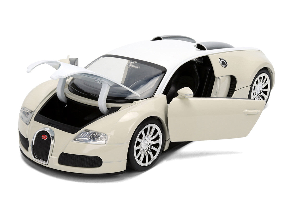 2011 Bugatti Veyron White and Tan "Furious 7" (2015) Movie "25 Years of Fast & Furious" Series 1/24 Diecast Model Car by Jada LuxuryLifeWay Online Store