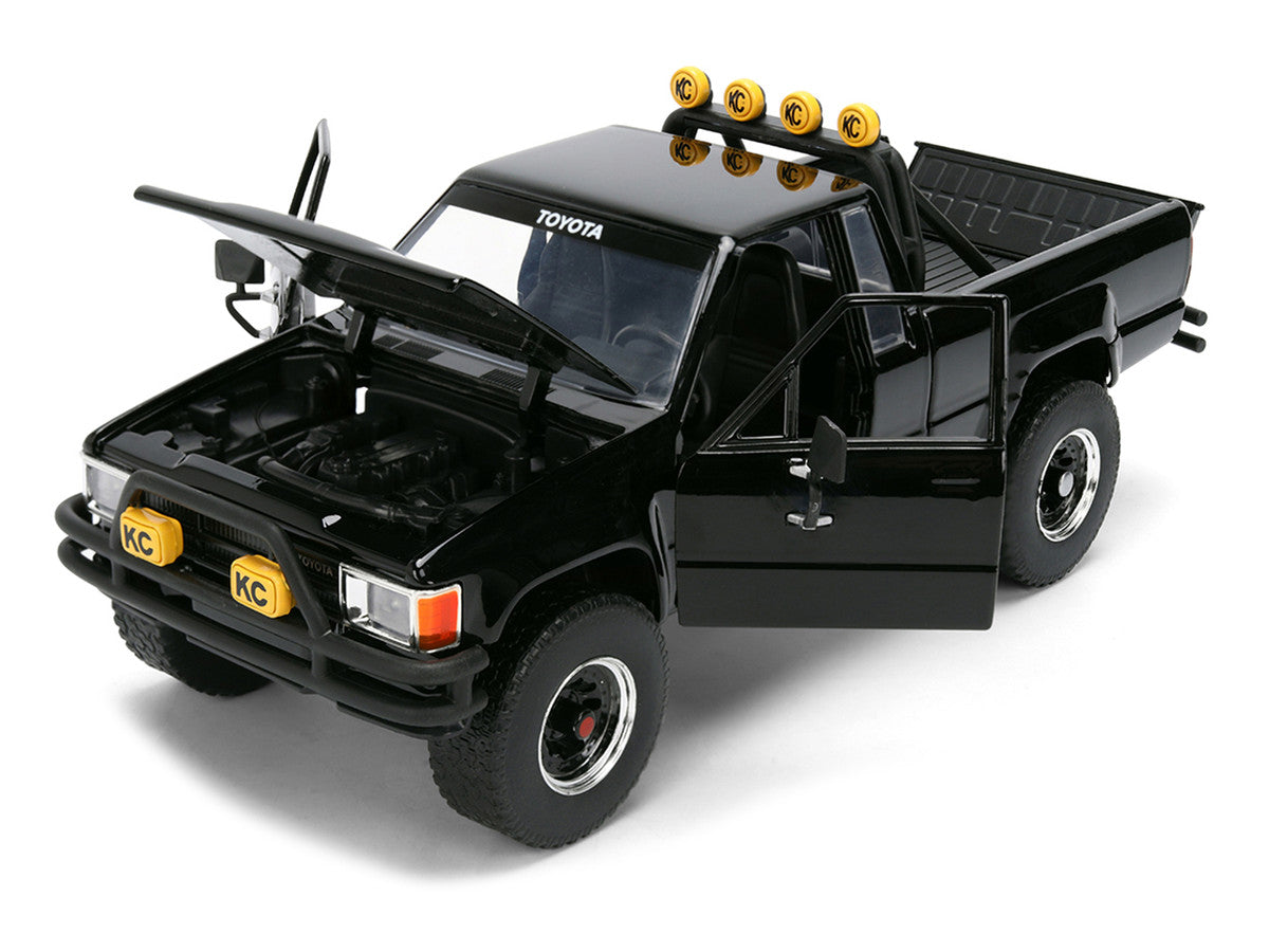 1985 Toyota SR5 Pickup Truck Black with Marty's Skateboard "Back to the Future" (1985) Movie "Hollywood Rides" Series 1/24 Diecast Model Car by Jada LuxuryLifeWay Online Store