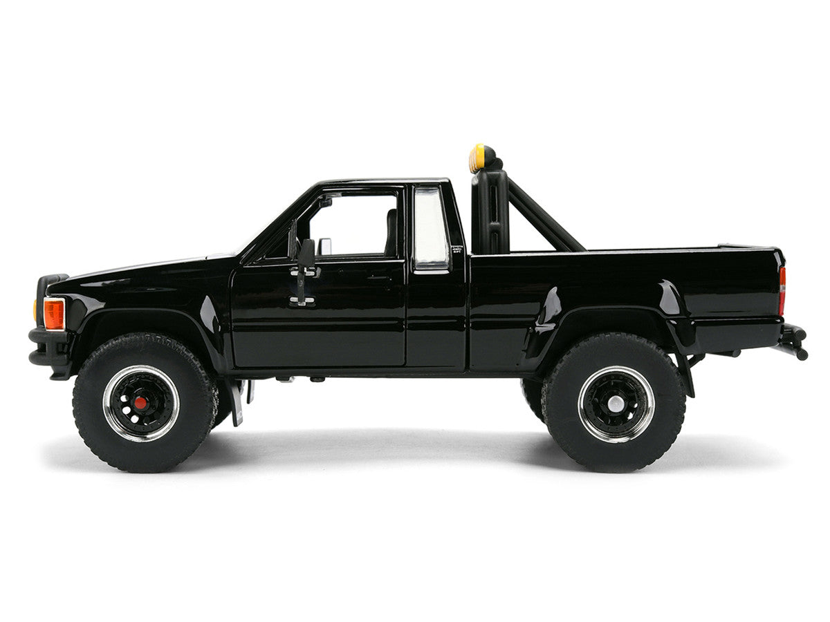 1985 Toyota SR5 Pickup Truck Black with Marty's Skateboard "Back to the Future" (1985) Movie "Hollywood Rides" Series 1/24 Diecast Model Car by Jada LuxuryLifeWay Online Store