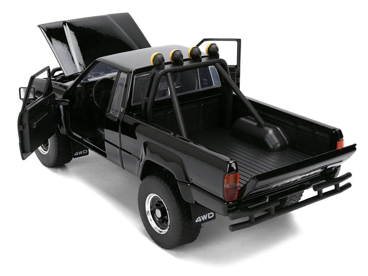 1985 Toyota SR5 Pickup Truck Black with Marty's Skateboard "Back to the Future" (1985) Movie "Hollywood Rides" Series 1/24 Diecast Model Car by Jada LuxuryLifeWay Online Store