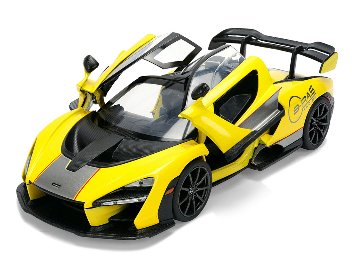 McLaren Senna "8-PAS Racing" Yellow Metallic with Black Top "Hyper-Spec" Series 1/24 Diecast Model Car by Jada LuxuryLifeWay Online Store