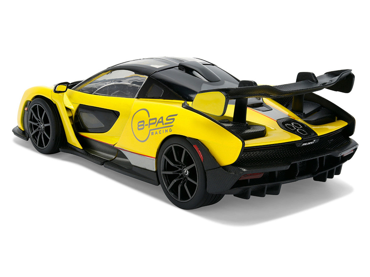McLaren Senna "8-PAS Racing" Yellow Metallic with Black Top "Hyper-Spec" Series 1/24 Diecast Model Car by Jada LuxuryLifeWay Online Store