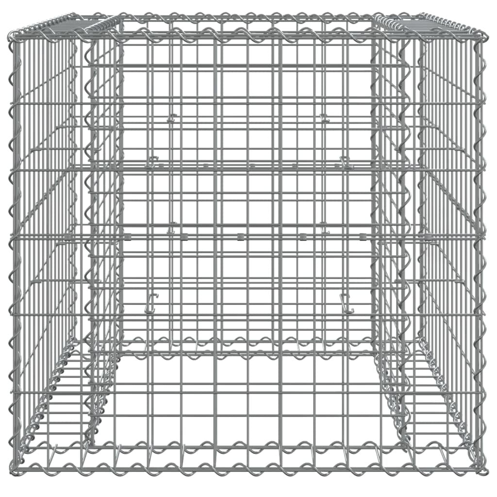 Gabion Basket Silver 27.6"x27.6"x25.6" Galvanized Iron LuxuryLifeWay Online Store