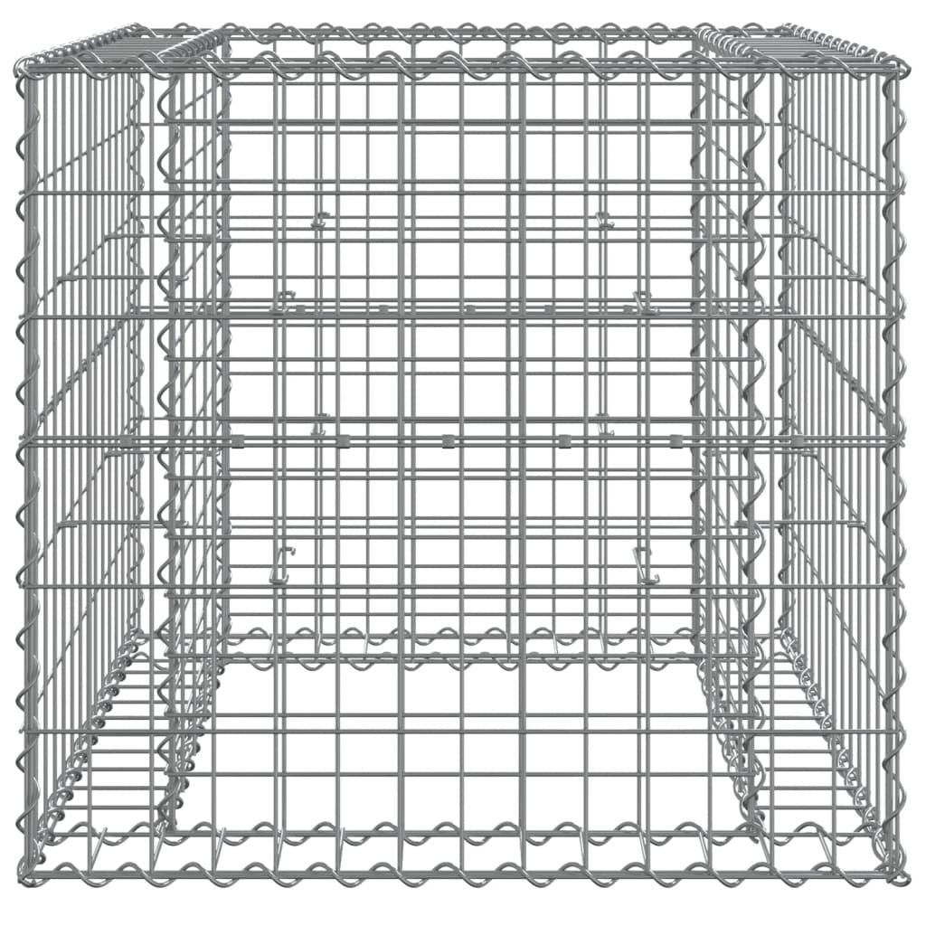 Gabion Basket Silver 27.6"x27.6"x25.6" Galvanized Iron LuxuryLifeWay Online Store