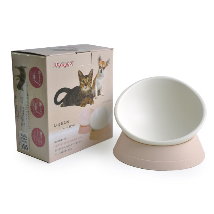 New JapaneseBowl Any angle tiltingbowl Non-slip pet bowl Flat facebowl Pet supplies Pets Fashion