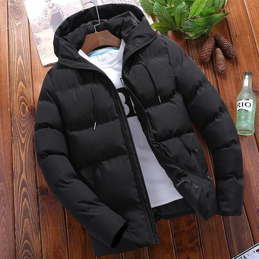 New Men's Pure Cotton Padded Jacket Hooded Coat CJD