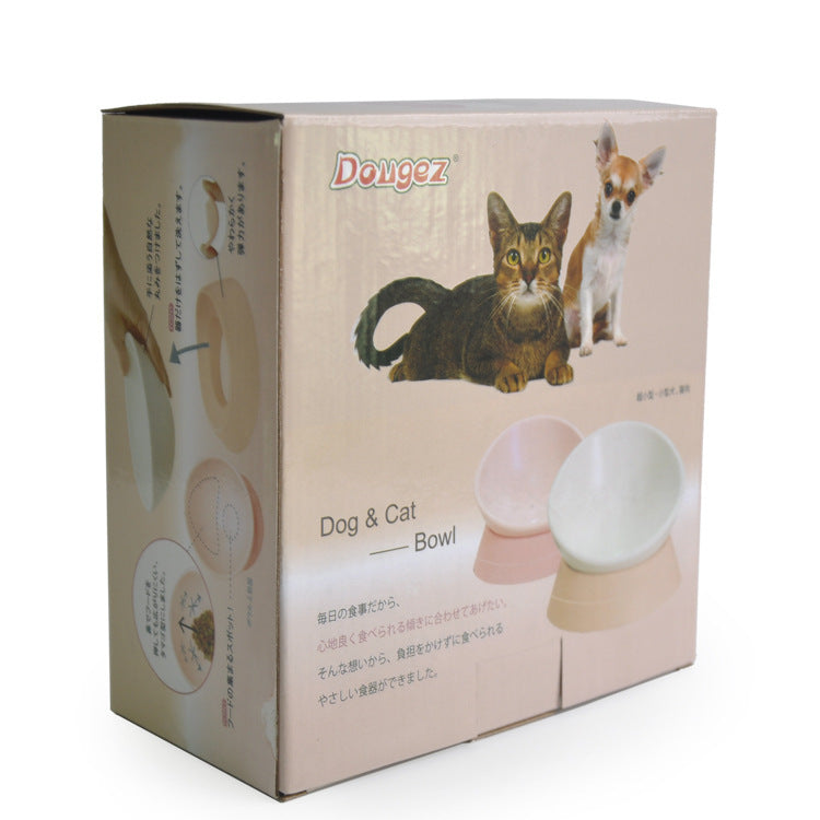 New JapaneseBowl Any angle tiltingbowl Non-slip pet bowl Flat facebowl Pet supplies Pets Fashion