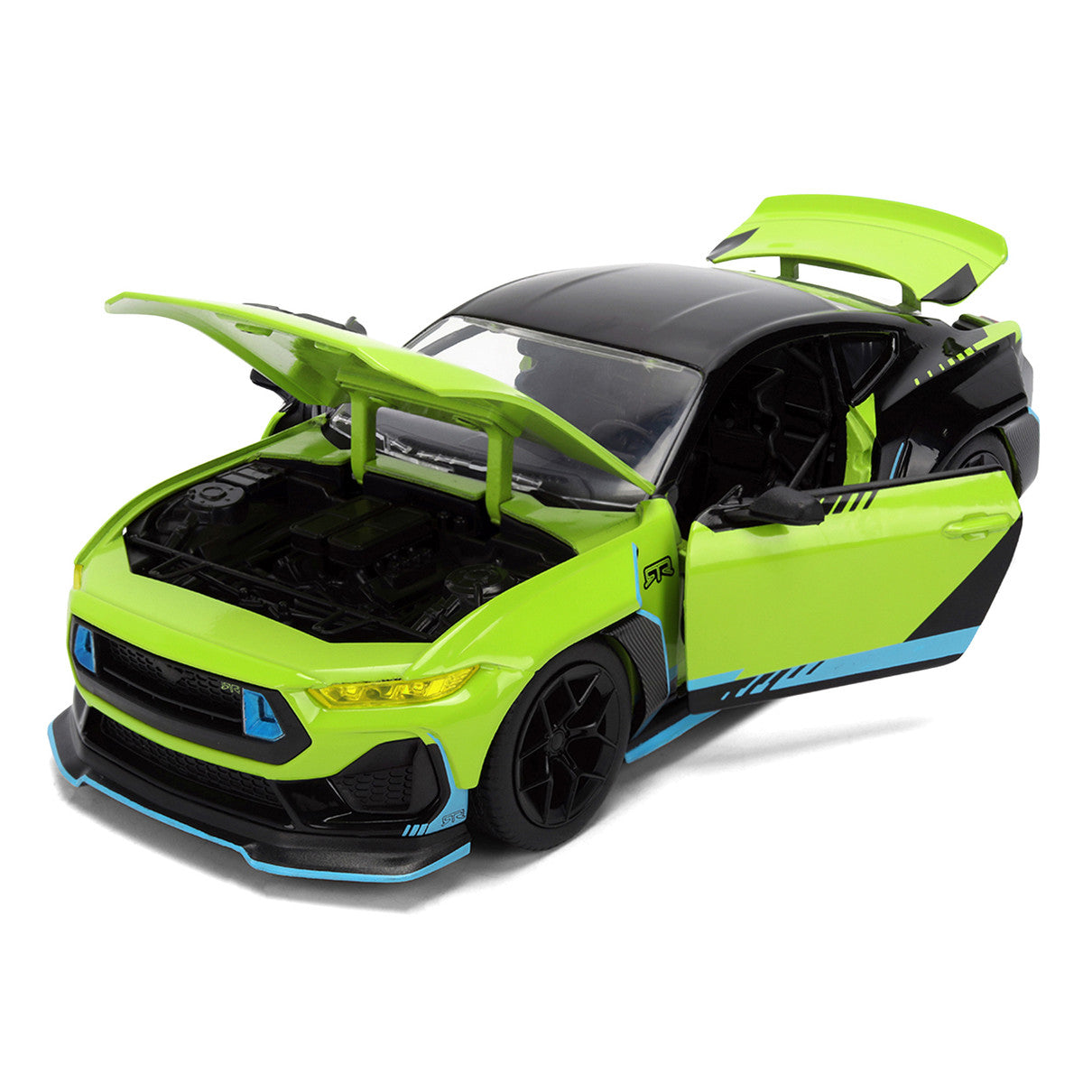 2026 Ford Mustang RTR Spec 5-D Lime Green with Black Top and Graphics "Hyper-Spec" Series 1/24 Diecast Model Car by Jada LuxuryLifeWay Online Store
