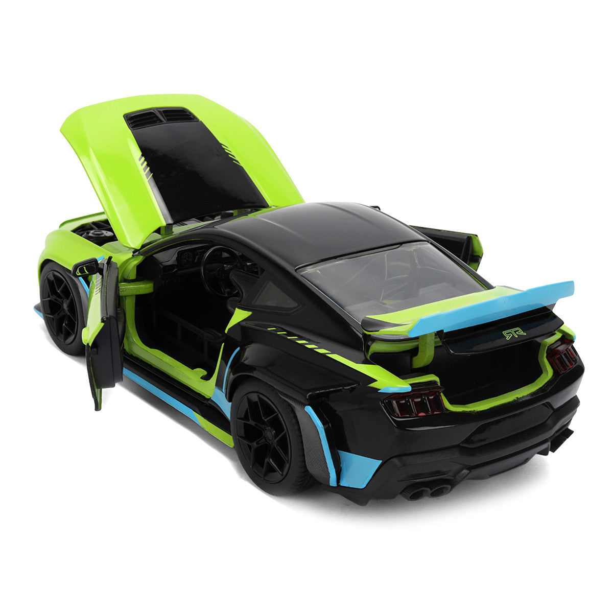 2026 Ford Mustang RTR Spec 5-D Lime Green with Black Top and Graphics "Hyper-Spec" Series 1/24 Diecast Model Car by Jada LuxuryLifeWay Online Store