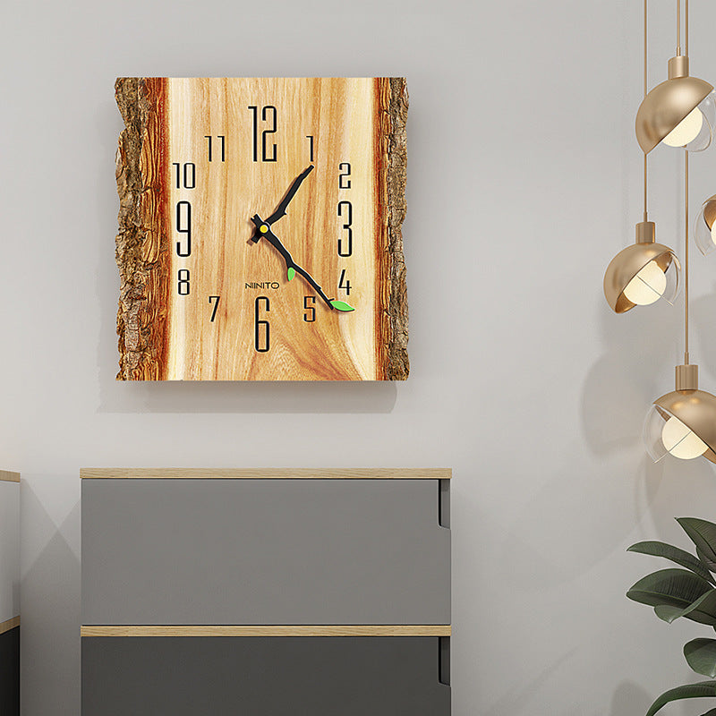 Nordic Simple and Creative Tree Pattern Wall Clock PearlNestDecor.com