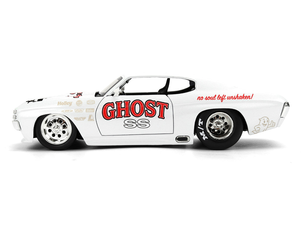 1971 Chevrolet Chevelle SS "Ghost SS" White with Graphics "Bigtime Muscle" Series 1/24 Diecast Model Car by Jada LuxuryLifeWay Online Store