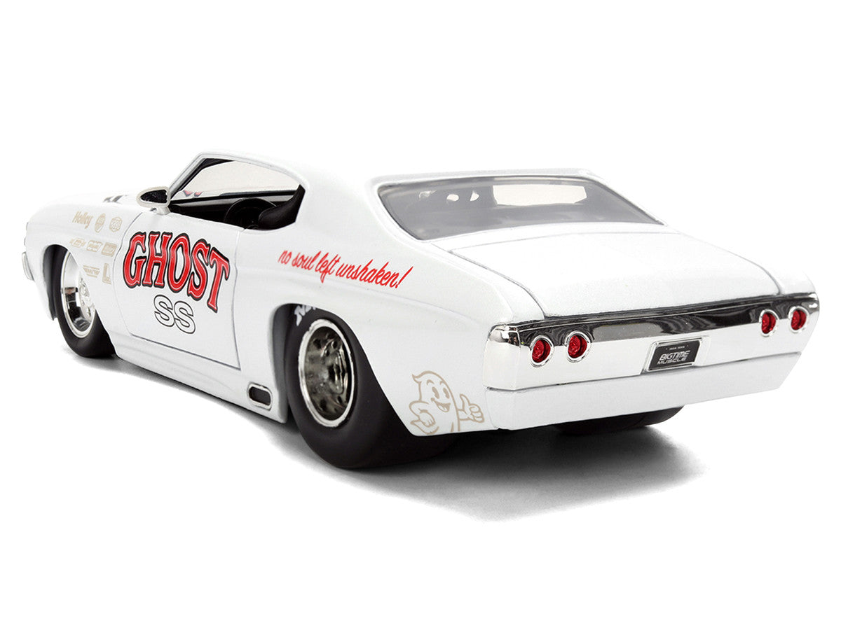 1971 Chevrolet Chevelle SS "Ghost SS" White with Graphics "Bigtime Muscle" Series 1/24 Diecast Model Car by Jada LuxuryLifeWay Online Store