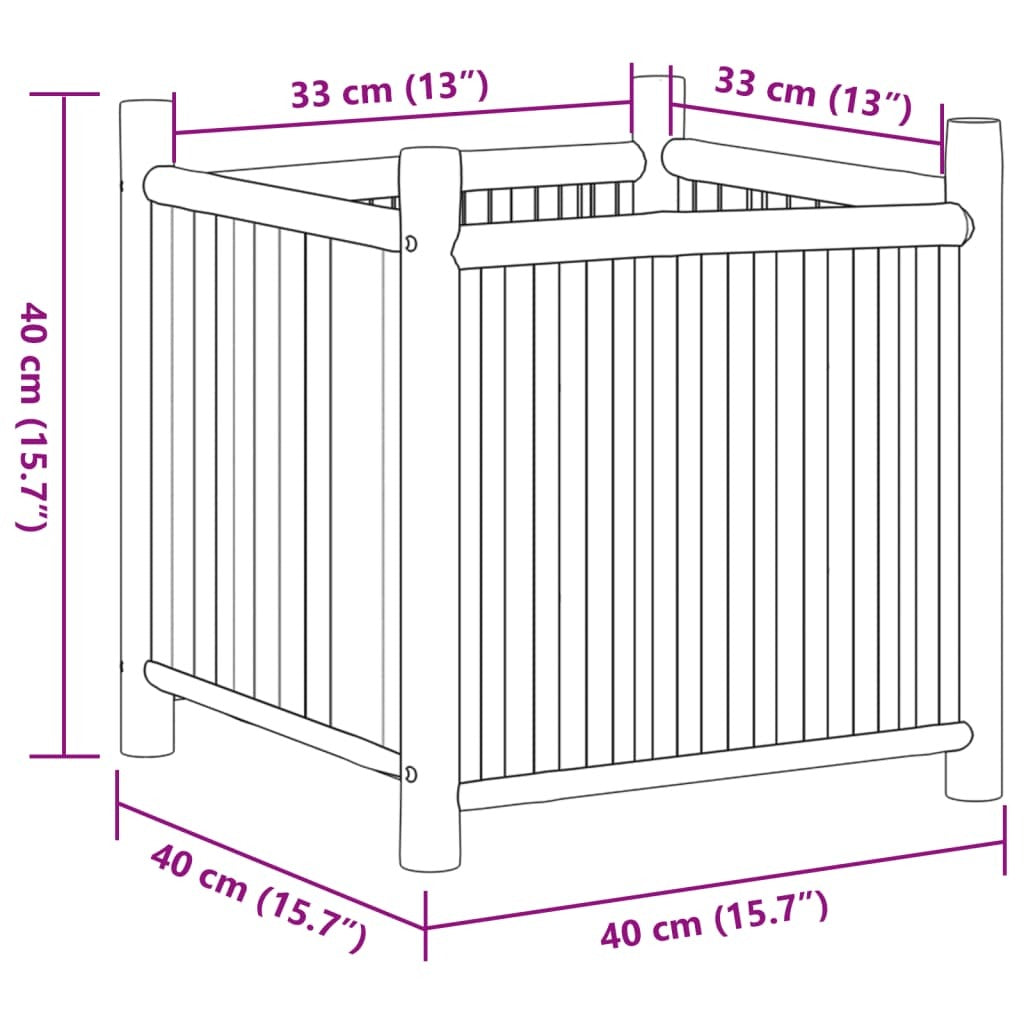 Planter 15.7"x15.7"x15.7" Bamboo LuxuryLifeWay Online Store