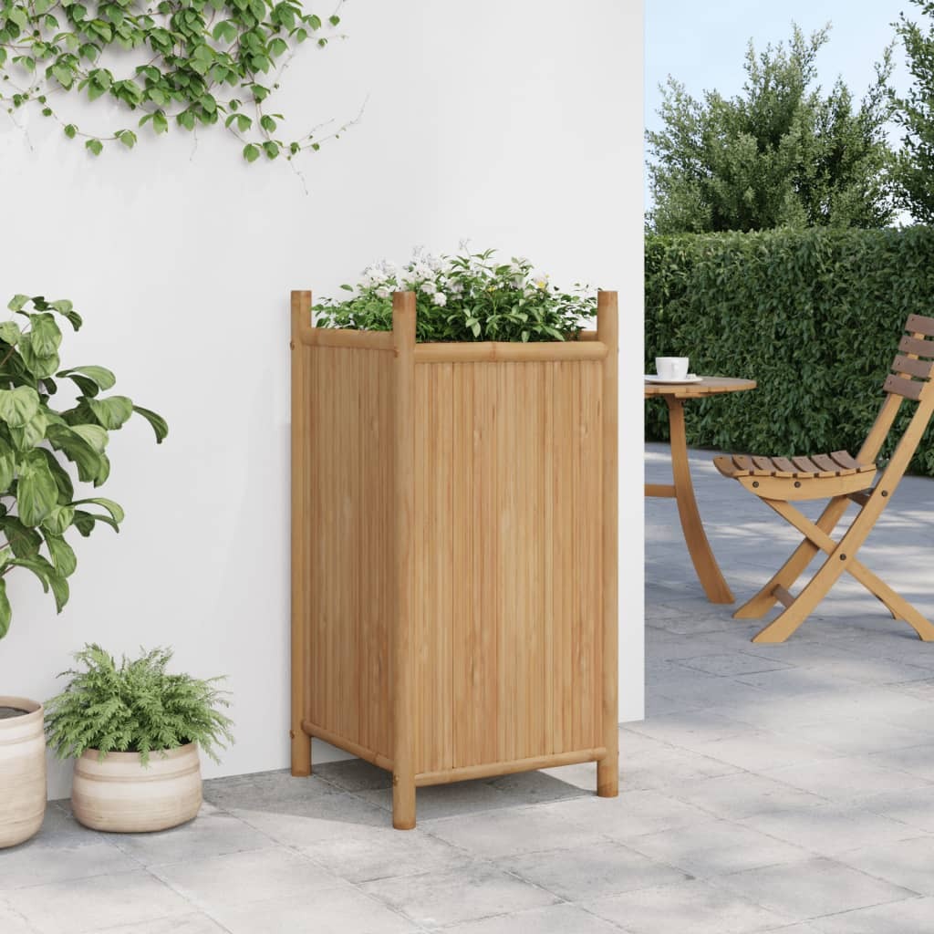 Planter 15.7"x15.7"x31.5" Bamboo LuxuryLifeWay Online Store