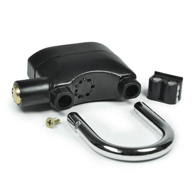 Black Waterproof Siren Alarm Padlock Alarm Lock For Bike Motorcycle Bicycle Safety Perfect With 110dB Alarm