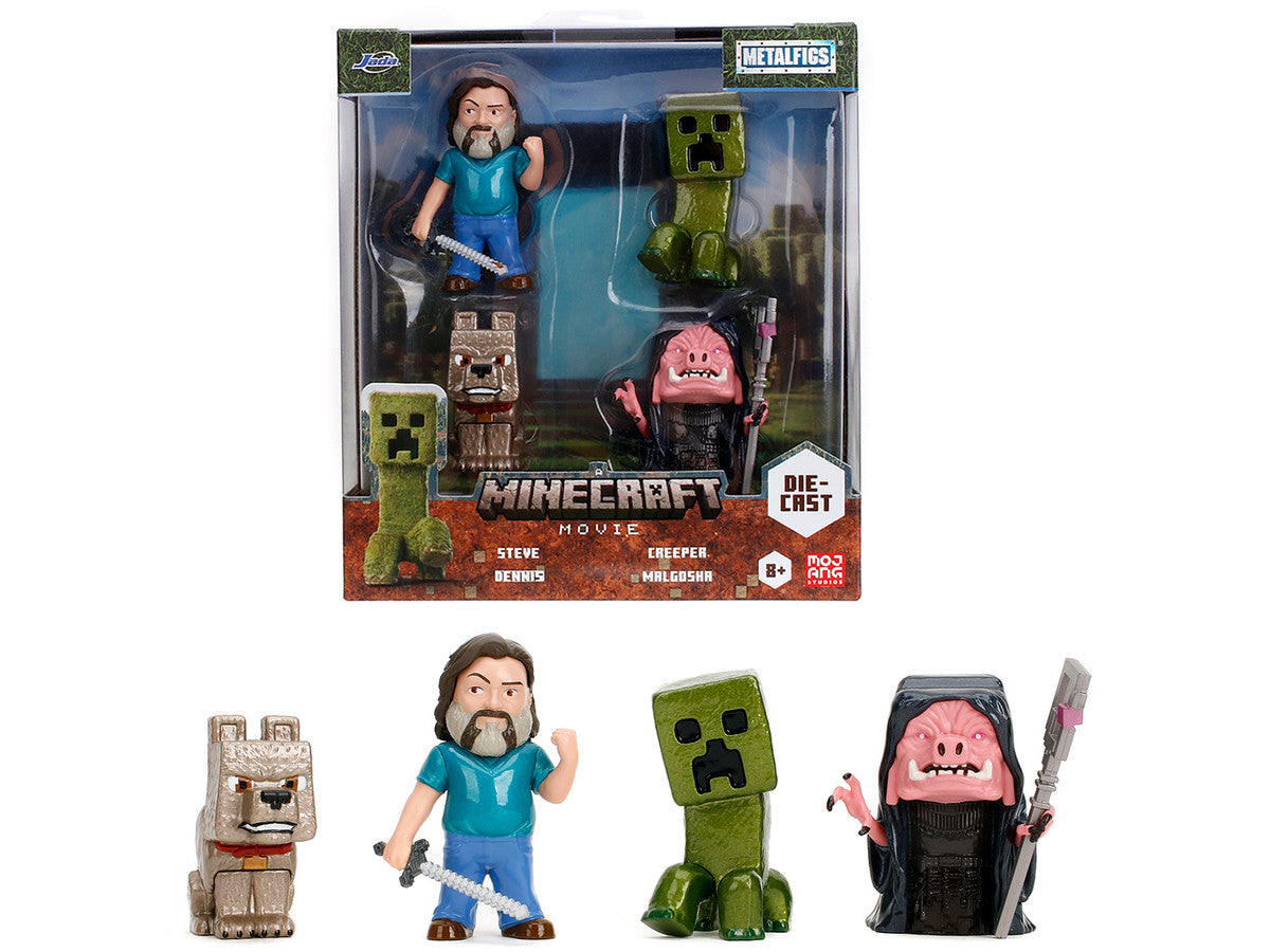 Set of 4 Diecast Figures "A Minecraft Movie" (2025) Movie "Metalfigs" Series Diecast Models by Jada LuxuryLifeWay Online Store