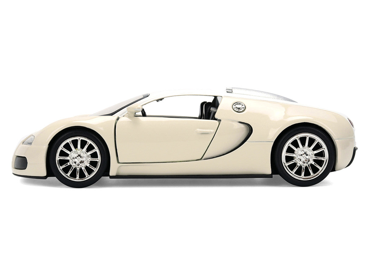 2011 Bugatti Veyron White and Tan "Furious 7" (2015) Movie "25 Years of Fast & Furious" Series 1/32 Diecast Model Car by Jada LuxuryLifeWay Online Store